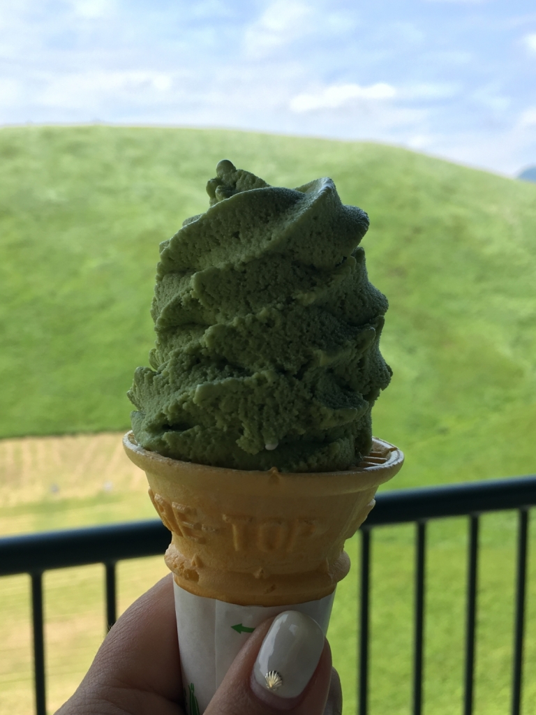 頂上でソフトクリーム食べました