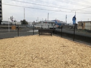 ウッドチップのドッグラン！