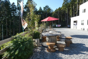 事務所横の休憩スペース