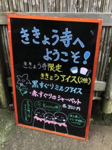 入り口においしそうなアイスがあったので